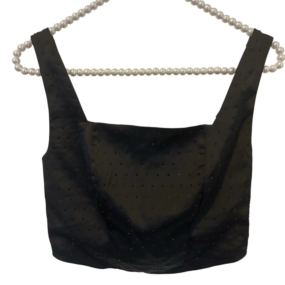 Wild Fable Corset Crop Top Size XXS Black Baddie Goth Punk Whimsigoth Festival